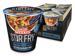Nissin Cup Noodles Stir Fry Noodles in Sauce, Korean BBQ, 2.89 Ounce (Pack of 6) Visit the NISSIN Store